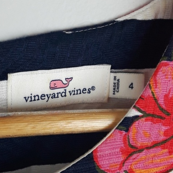 Vineyard Vines Magnolia Striped Shift Dress – Size 4 - Picture 5 of 5